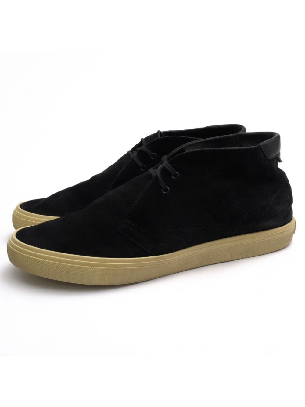 Saint Laurent Sneakers High Cut Leather Black Ace in Suede